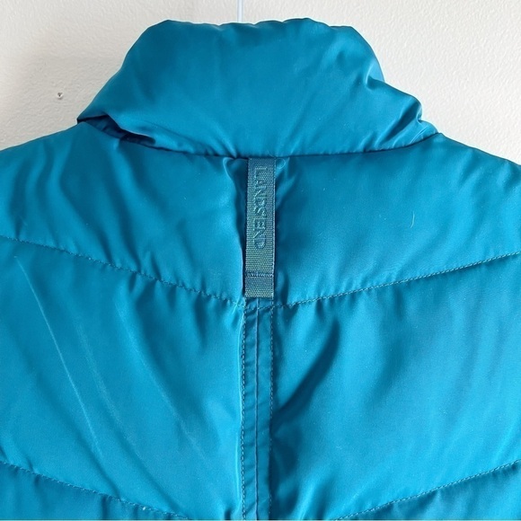 Land’s End Down Puffer Vest in Teal blue/green, Zipper Front, Size XS - Picture 10 of 12